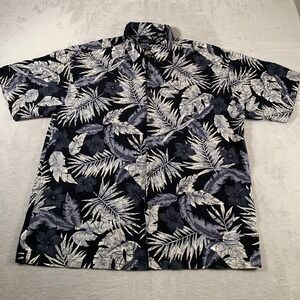 Cactus Black Label Shirt Mens XL Hawaiian Floral Button Up Rayon Casual Summer